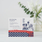 7月4日祝の自由 インビテーションポストカード (スタンド正面)