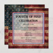 7月4日祝祭パーティー 招待状 (正面/裏面)