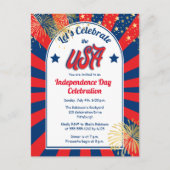 7月4日祝米国パーティー ポストカード (正面)