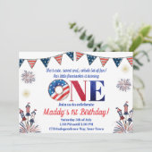 7月4日第1誕生日 招待状 (スタンド正面)