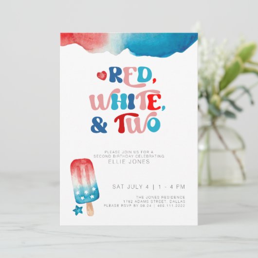 7月4日第2誕生日招待状 招待状 (スタンド正面)