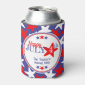 7月4日第4星赤白青愛国心 缶クーラー (缶正面)