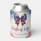 7月4日米国バウ愛国心 缶クーラー (缶正面)