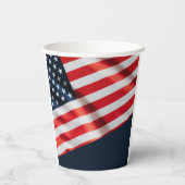 7月4日米国国旗の家族の写真 紙コップ (裏面)