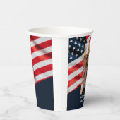 7月4日米国国旗の家族の写真 紙コップ (右)