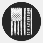 7月4日米国国旗の自宅の衛生補佐官 ラウンドシール (正面)