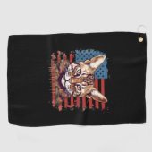 7月4日米国国旗Savannah Cat ゴルフタオル (横)