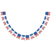 7月4日米国旗星条旗おめでとう バンティングフラッグ (全)