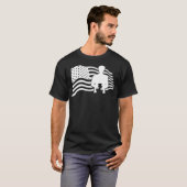 7月4日米国陶磁器国旗7月 Tシャツ (正面フル)