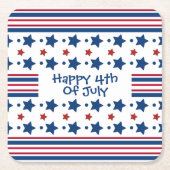 7月4日紅白青の愛国広場 スクエアペーパーコースター (正面)