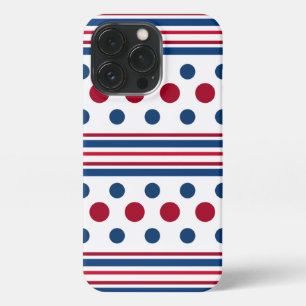 7月4日紅白青の愛国心 iPhone 13 PROケース