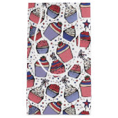 7月4日紅白・青愛国的なカップケーキ スモールペーパーバッグ (正面)