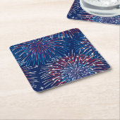 7月4日紙ドリンクコースター スクエアペーパーコースター (アングル)