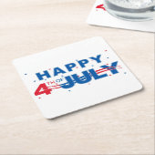 7月4日紙ドリンクコースター スクエアペーパーコースター (アングル)