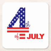 7月4日紙ドリンクコースター スクエアペーパーコースター (正面)
