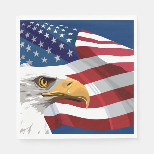 7月4日紙ナプキンス スタンダードランチョンナプキン (正面)