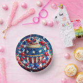 7月4日紙丼、7インチ紙丼 ペーパーボウル (パーティー)