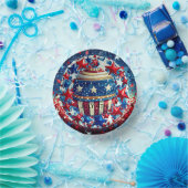 7月4日紙丼、7インチ紙丼 ペーパーボウル (パーティー)