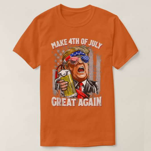 7月4日素晴らしを再びおもしろい (2) Tシャツ (デザイン正面)