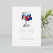 7月4日結婚の 箔招待状 (立ち正面)