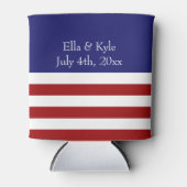 7月4日結婚式の引き出物 缶クーラー (正面)