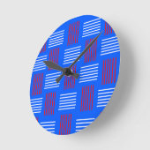 7月4日織り  ラウンド壁時計 (傾斜)