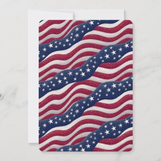 7月4日自由・米国国旗のヴィンテージ芸術 招待状 (裏面)