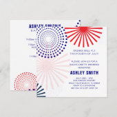 7月4日花嫁の友達のための週末の招待 招待状 (正面/裏面)