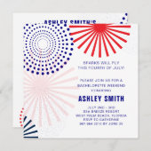 7月4日花嫁の友達の週末の招待状 招待状 (正面/裏面)