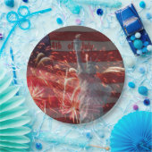 7月4日花火と自由の女神 ペーパープレート (パーティー)