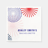 7月4日花火のナプキン（アメリカ独立記念日のパーティー用） スタンダードカクテルナプキン (正面)