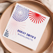 7月4日花火のナプキン（アメリカ独立記念日パーティー用） スタンダードカクテルナプキン