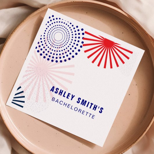 7月4日花火のナプキン（アメリカ独立記念日パーティー用） スタンダードカクテルナプキン