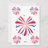 7月4日花火アメリカ国旗BBQ赤白B シーズンカード (裏面)