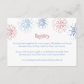 7月4日花火ディスプレイ ウェディングシャワー レジストリー エンクロージャーカード (正面)