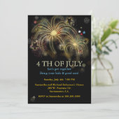 7月4日花火パーティーの招待状 招待状 (スタンド正面)