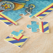 7月4日花火ロボット爆竹スチームパンク ジグソーパズル (側面)