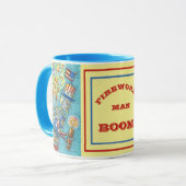 7月4日花火ロボット爆竹スチームパンク マグカップ (正面左)