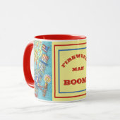 7月4日花火ロボット爆竹スチームパンク マグカップ (正面左)