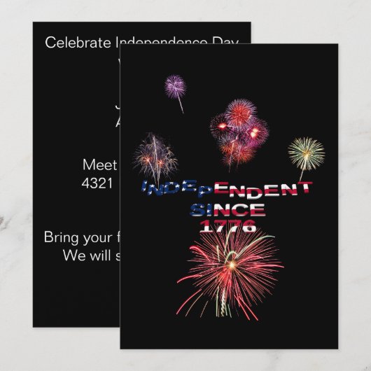 7月4日花火大会 招待状 (正面/裏面)