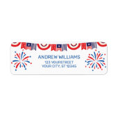 7月4日花火独立日帰り ラベル (正面)