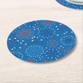 7月4日花火 ラウンドペーパーコースター (アングル)