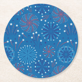 7月4日花火 ラウンドペーパーコースター