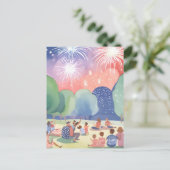 7月4日花火 | 赤白青 シーズンポストカード (スタンド正面)