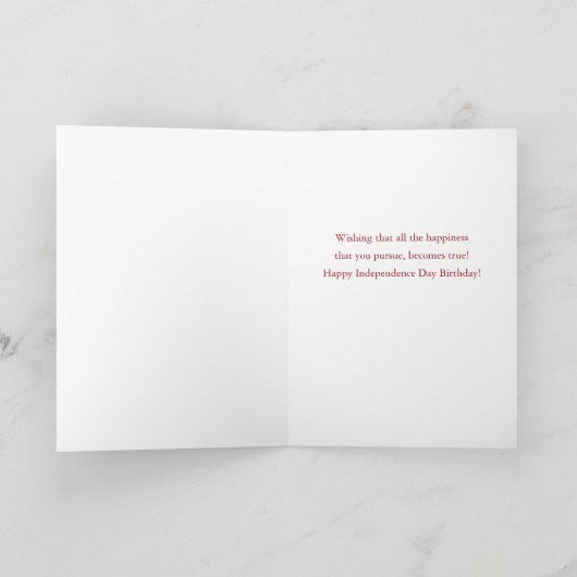 7月4日誕生日カントリーウエスタンカウボーイ カード (内部)