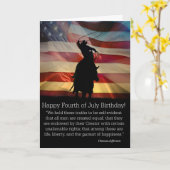 7月4日誕生日カントリーウエスタンカウボーイ カード (黄色い花)