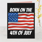 7月4日誕生日グリーティングカード カード (黄色い花)