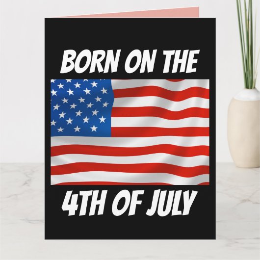 7月4日誕生日グリーティングカード カード (正面)