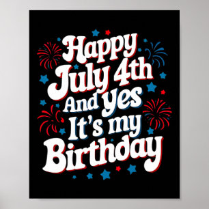 7月4日誕生日ハッピー7月4日YesIt's M ポスター