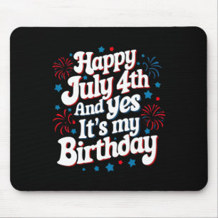 7月4日誕生日ハッピー7月4日YesIt's M マウスパッド